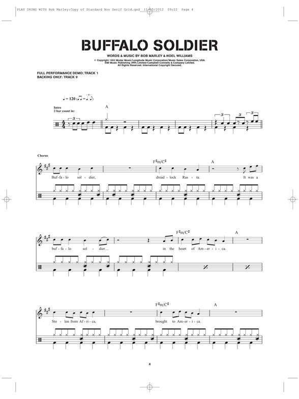 play drums with bob marley drums sheet music sheet music drums sheet music