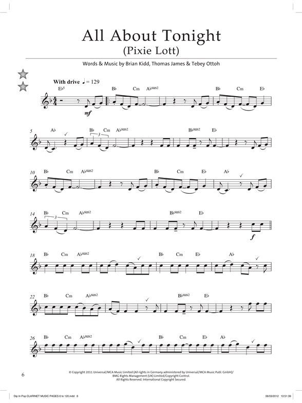 dip in 50 graded pop clarinet solos clarinet sheet music sheet clarinet pop sheet music
