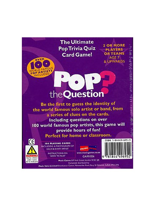 Games Room Pop Music Quiz Game Games Room Pop Music Quiz Game