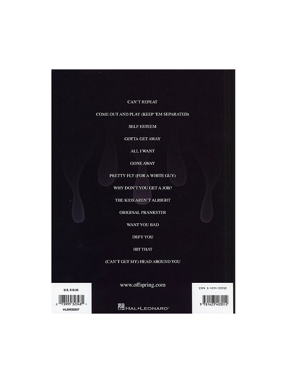 The Offspring - Greatest Hits Songbook (Guitar Recorded Versions)