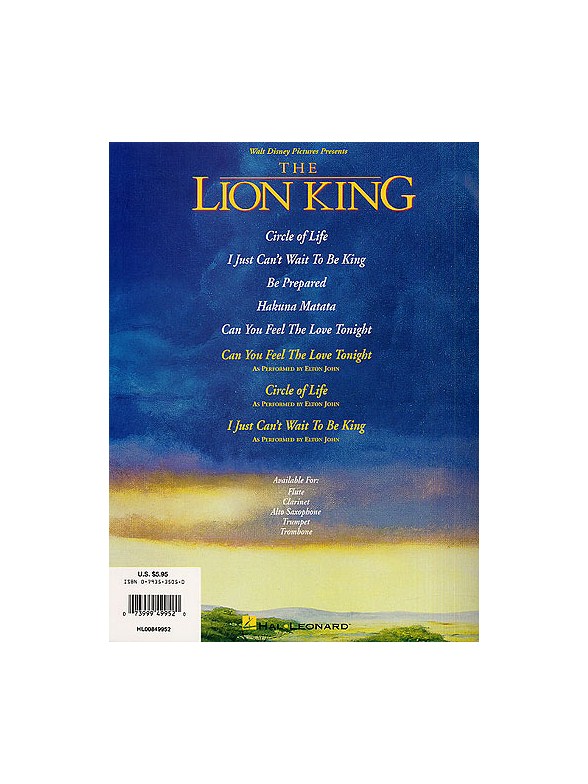 The Lion King Instrumental Solo Trumpet Trumpet Sheet Music Sheet