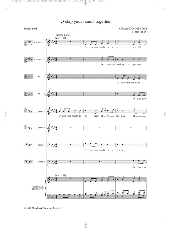 O CLAP YOUR HANDS GIBBONS PDF DOWNLOAD O CLAP YOUR HANDS GIBBONS PDF DOWNLOAD