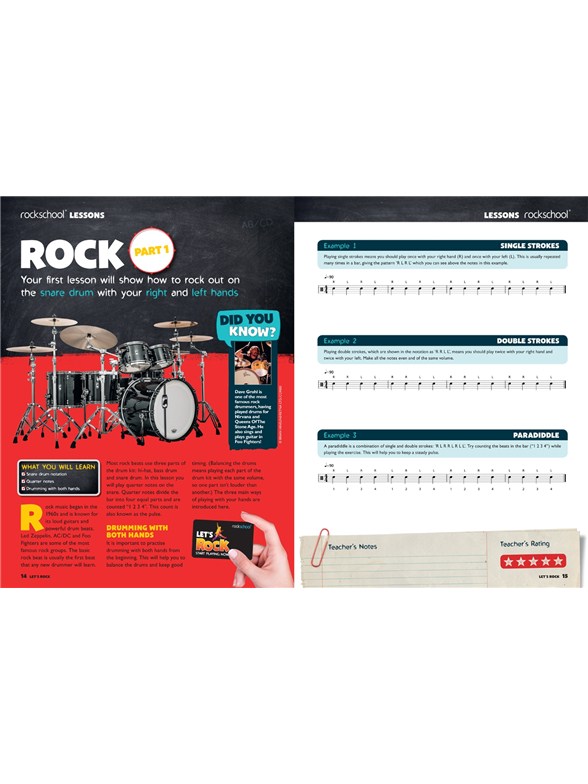 Let’s Rock Drums Start Playing Now! Drums Books Tuition