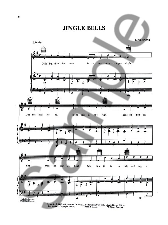 james pierpont jingle bells piano vocal guitar digital sheet jingle bells sheet music guitar