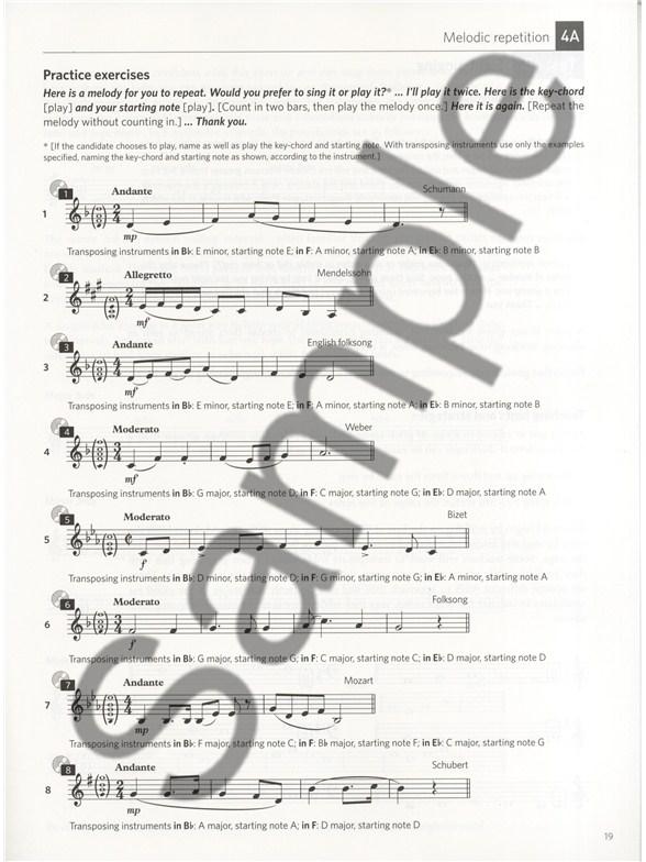 2 aural test grade piano Training Aural 2 Practice: 4 Book In 5 Grades   (Book/CD