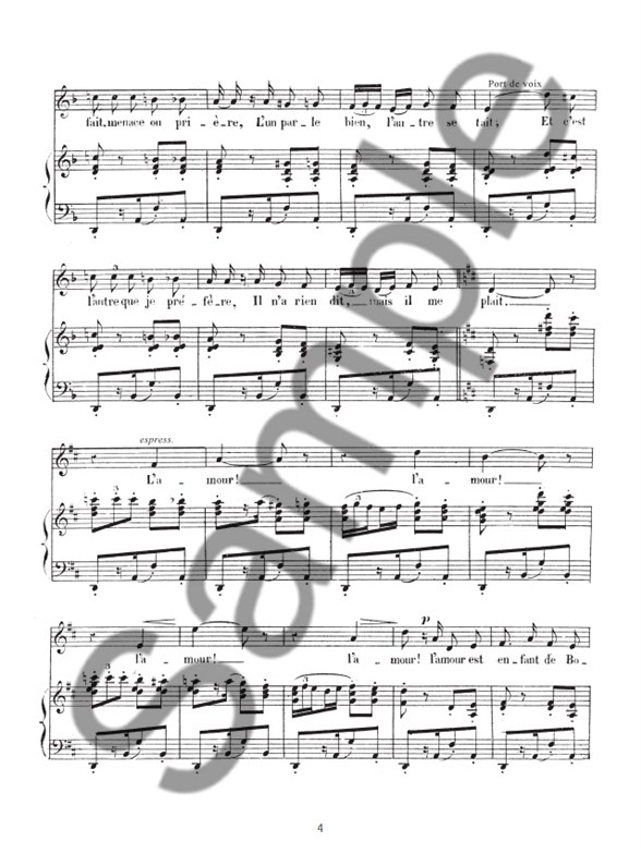 georges bizet carmen no 3 habanera voice piano piano habanera sheet music