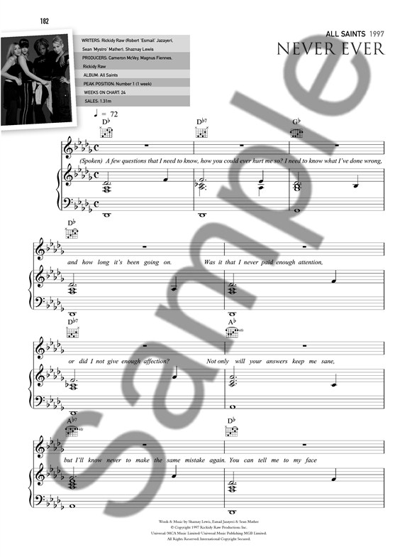 The Official Charts Company The Million Sellers 50 Of The UK's Greatest Hits (PVG) Piano