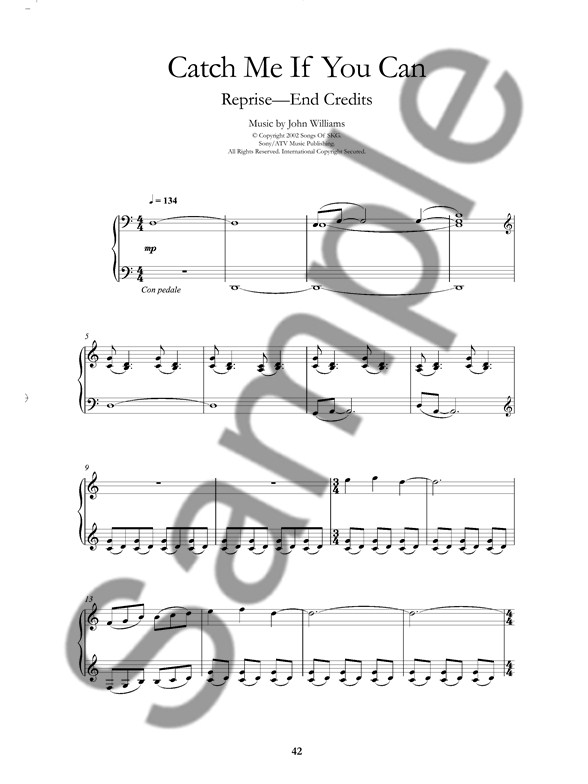 piano playbook film music piano sheet music sheet music catch me if you can sheet music