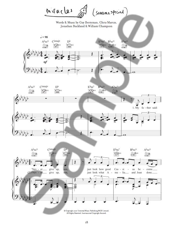 coldplay kaleidoscope piano vocal guitar sheet music sheet give up your dreams sheet music