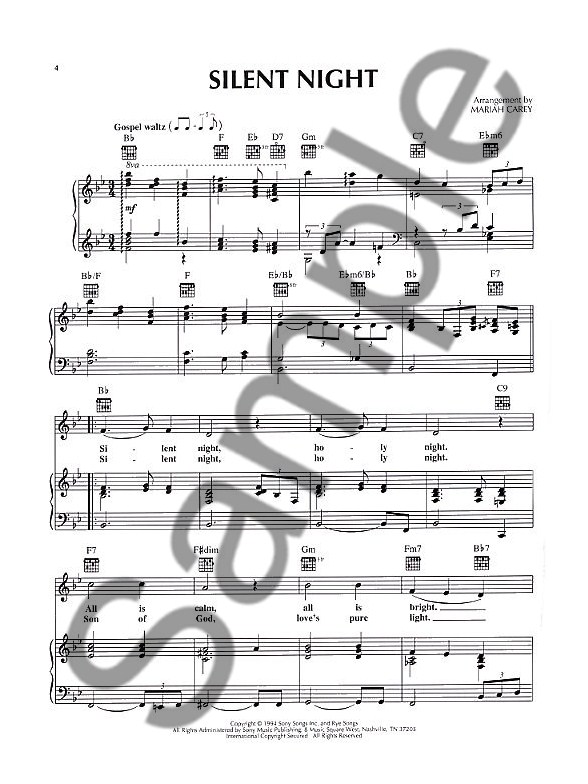 Mariah Carey: Merry Christmas - Piano, Vocal &amp; Guitar Sheet Music ...