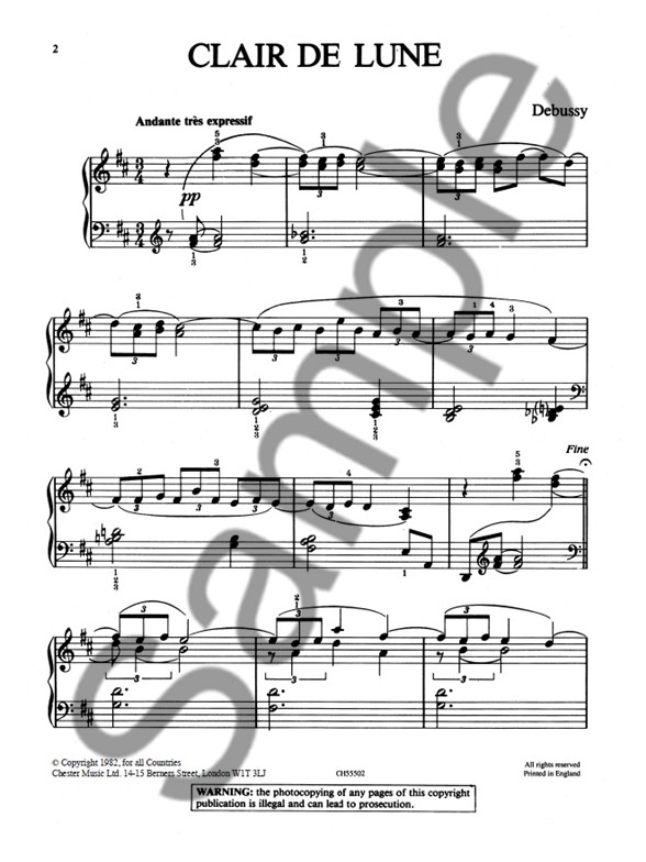 clair de lune easy piano no 2 piano digital sheet music sheet debussy reverie sheet music