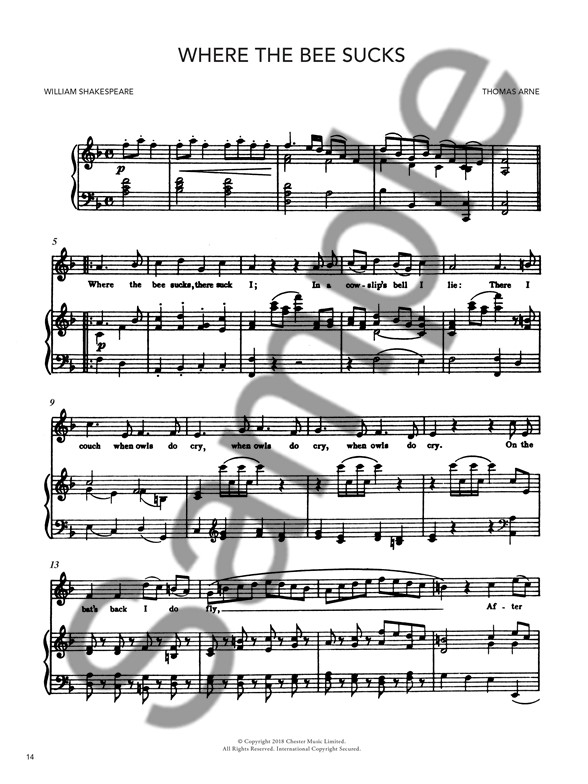 the chester vocal anthology soprano piano accompaniment sheet chester sheet music