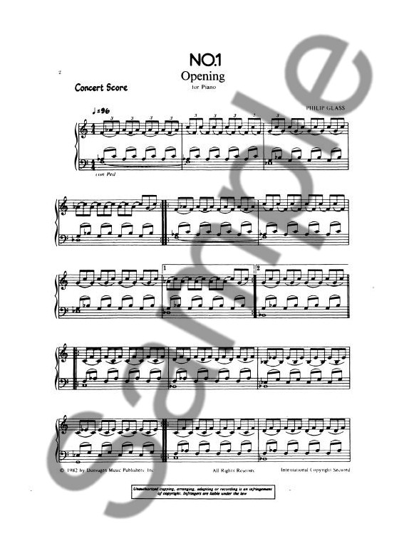 philip glass glassworks orchestra sheet music sheet music glassworks sheet music