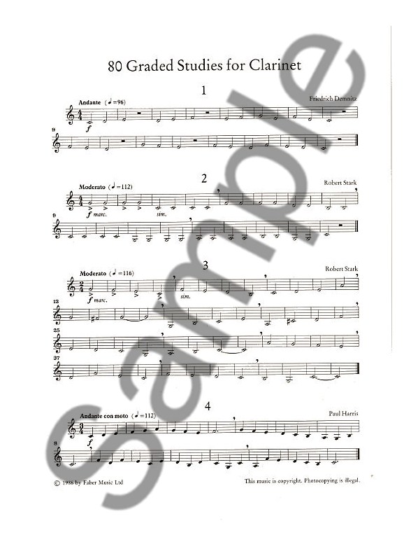 80 Graded Studies For Book One Sheet Music Sheet