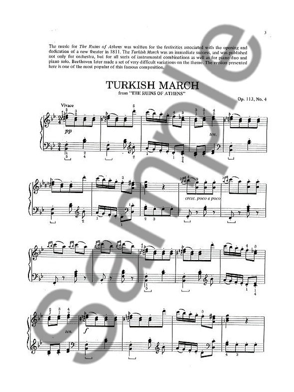 Beethoven 13 Of His Most Popular Pieces Piano Sheet Music Sheet