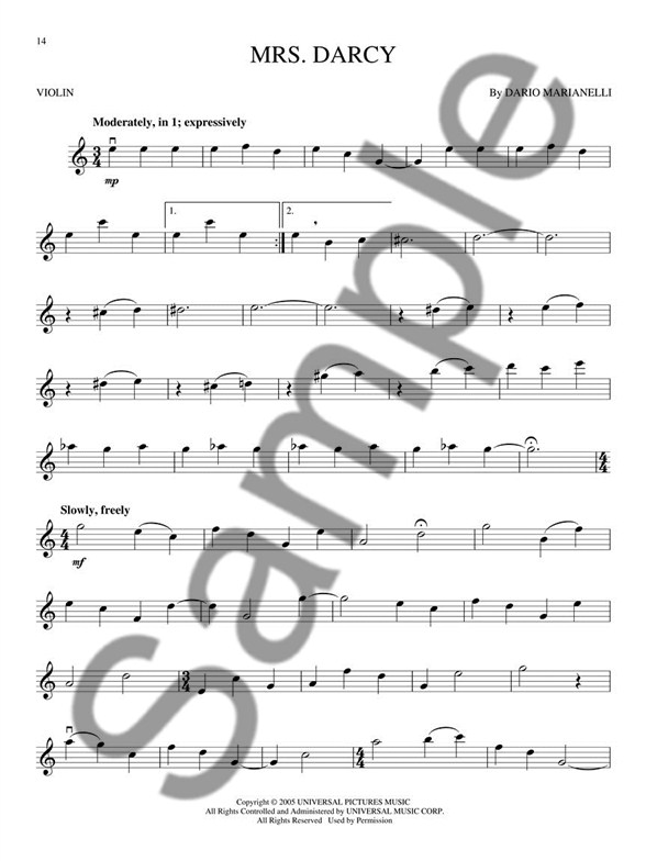 pride and prejudice music from the motion picture soundtrack motion picture soundtrack sheet music