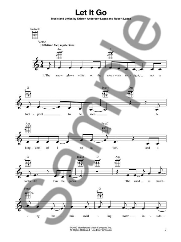 Frozen Music From The Motion Picture Soundtrack (Ukulele) Ukulele