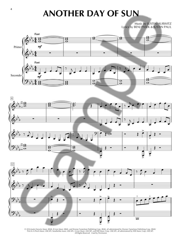la la land piano duet piano duet sheet music sheet music lala land sheet music