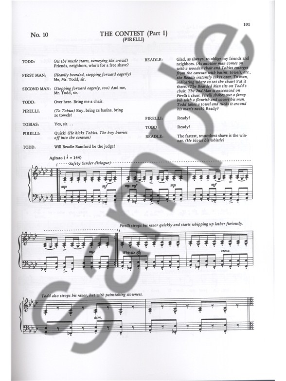 stephen sondheim sweeney todd vocal score piano accompaniment sweeney todd epiphany sheet music