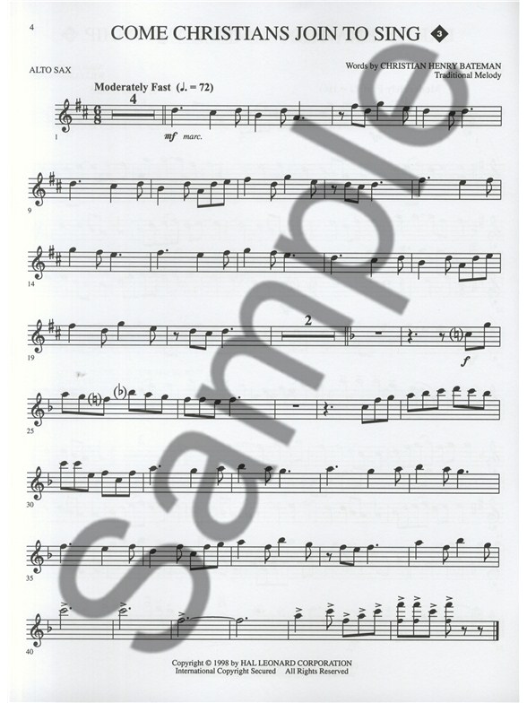Praise And Worship Hymn Solos Alto Saxophone Alto Saxophone Sheet