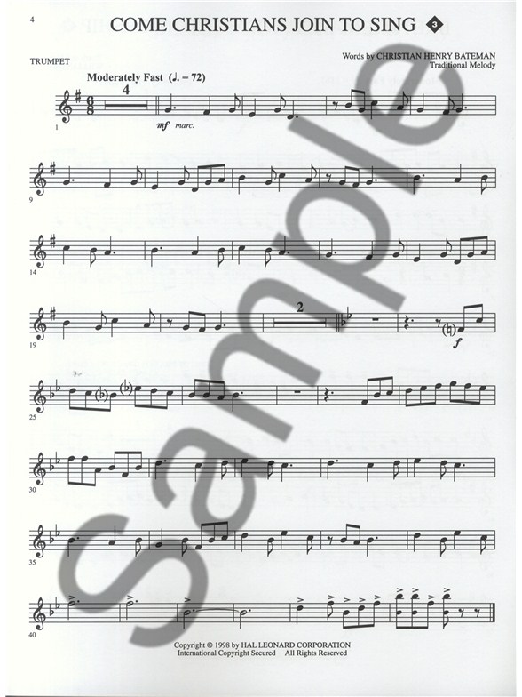 Praise And Worship Hymn Solos Trumpet Trumpet Audio / Video Sheet