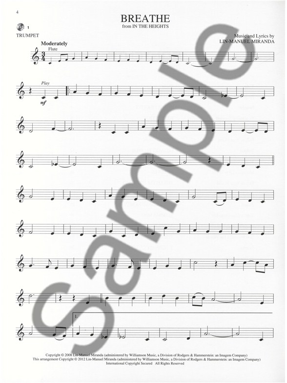 Trumpet PlayAlong Broadway Hits Trumpet Audio / Video Sheet Music