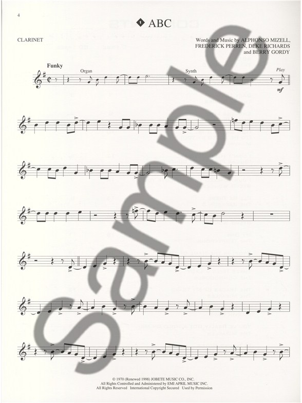 Motown Favorites: Clarinet