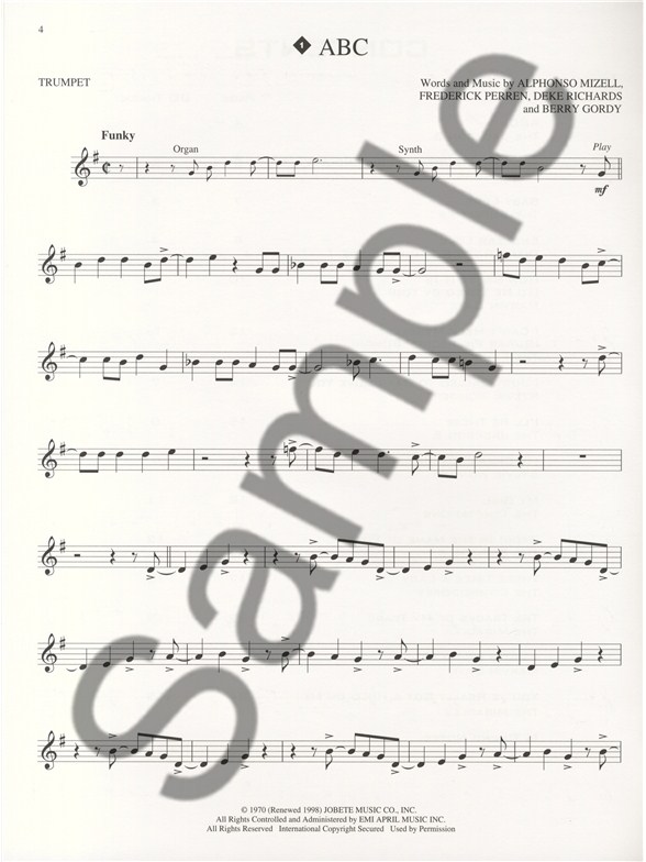 Instrumental PlayAlong Motown Classics Trumpet Trumpet Audio