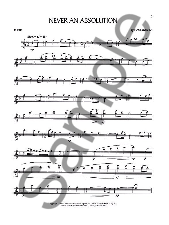 James Horner Titanic Selections (Flute) Querflöte Noten Noten