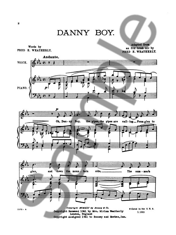 danny boy key of e flat piano accompaniment sheet music sheet danny boy sheet music