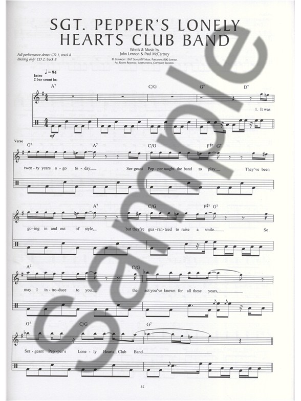 Play Drums With... The Best Of The Beatles Drums Audio / Video