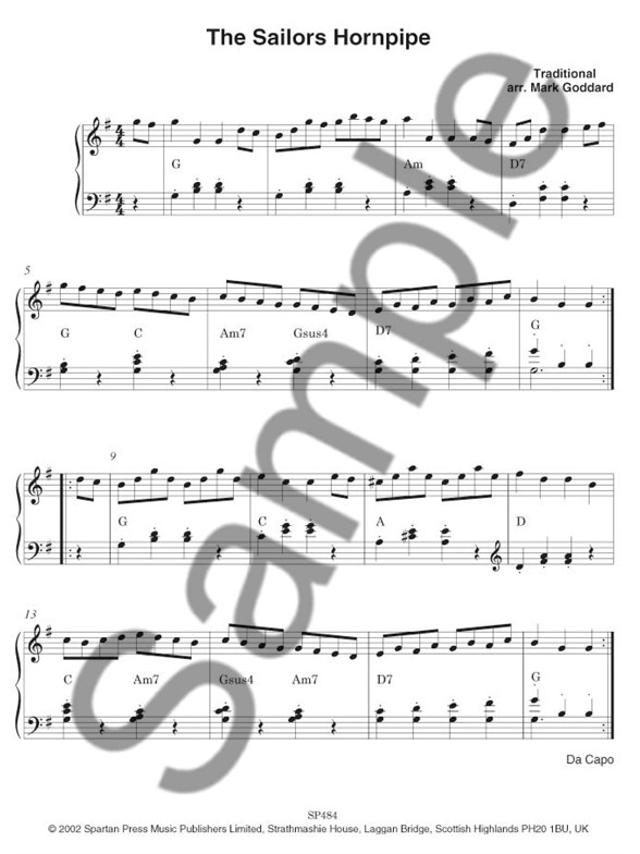 simplest hornpipes and sea shanties piano sheet music sheet sea shanties sheet music