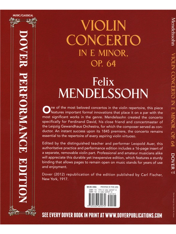 Felix Mendelssohn Violin Concerto In E Minor Op.64 Piano