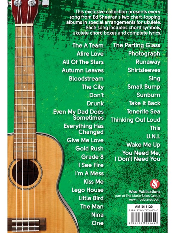 Ed Sheeran Ukulele Chord Songbook Ukulele Sheet Music Sheet Music