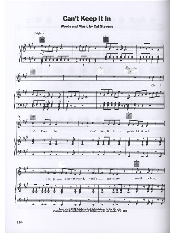 cat stevens complete piano vocal guitar sheet music sheet cat stevens piano sheet music