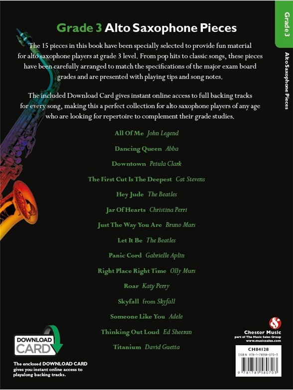 Grade 3 Alto Saxophone Pieces (Book/Audio Download) Alto Saxophone