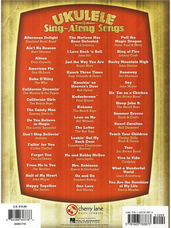 Ukulele SingAlong Songs Ukulele Sheet Music Sheet Music