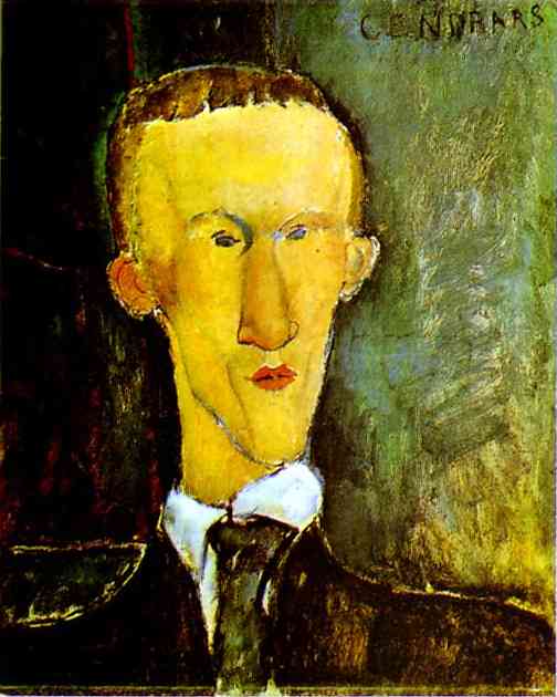 retrato de Blaise Cendrars. Modigliani.