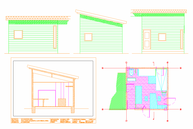 Planos del Cabanon.