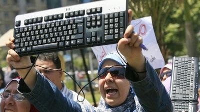 Protesta de mujeres árabes