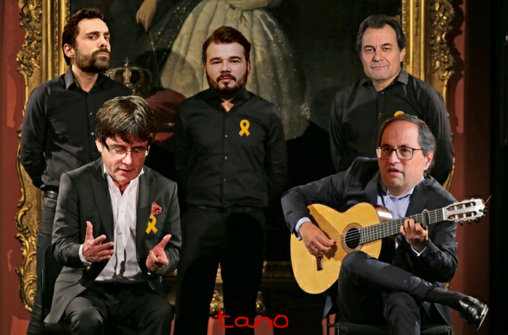 los alquimistas sociales en concierto. Ilustración de Tano