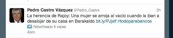 cuenta twiter de Pedro Castro Vázquez