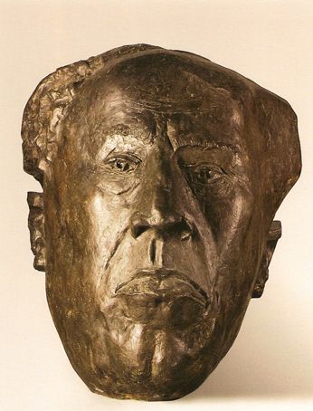 Interpretación al retrato de Antonio Machado (1966), exposición “Las Huellas del Caminante” (de la colección del Museo Pablo Serrano)