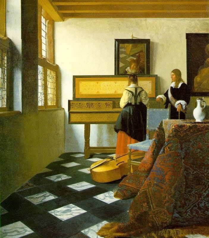 La clase de Música de Jan Vermeer image