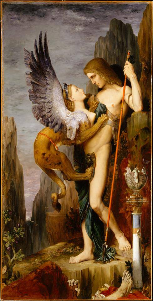 Edipo y la esfinge de Gustave Moreau