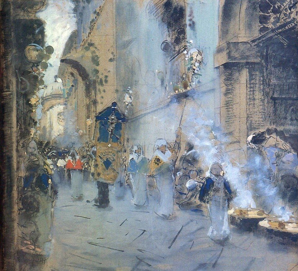 Francesco Paolo Michetti Procesión de viernes santo