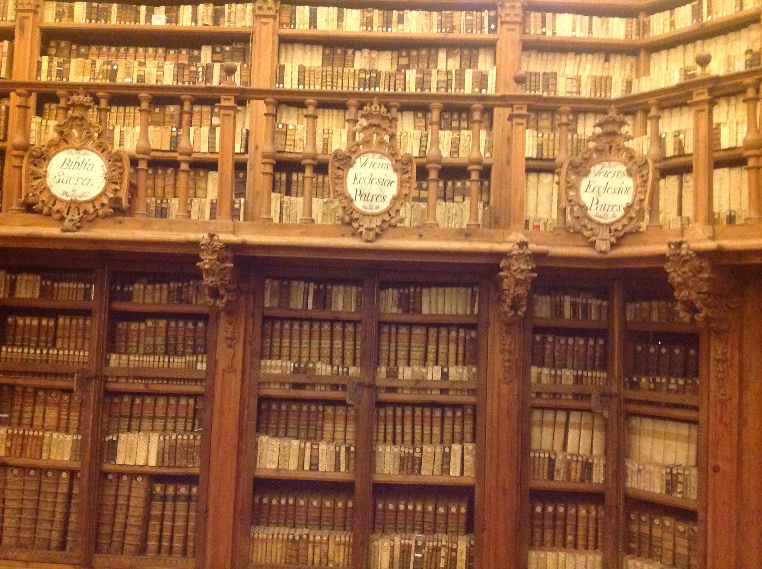 Detalle de la biblioteca de la universidad de Salamanca. Foto La Paseata