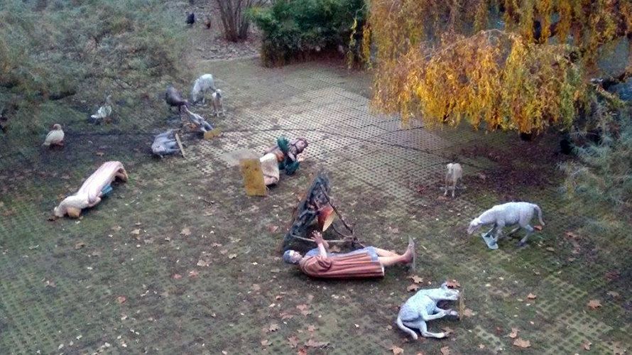 las figuras del belén de la Taconera de Pamplona