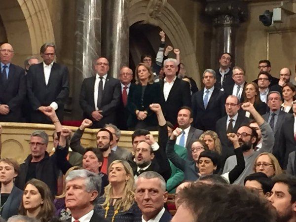 Imagen de la solemne sesión de investidura del nuevo presidente de la Generalitat de Cataluña.