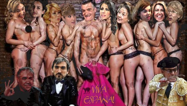 ESPAÑA ...se ha convertido ..por medio de unos bufones paniaguados ..en el admereír de medio mundo... ¿Hasta cuándo? Ilustración de José Ignacio Díaz Gómez. http://joseignaciodiazgomez.blogspot.com.es/